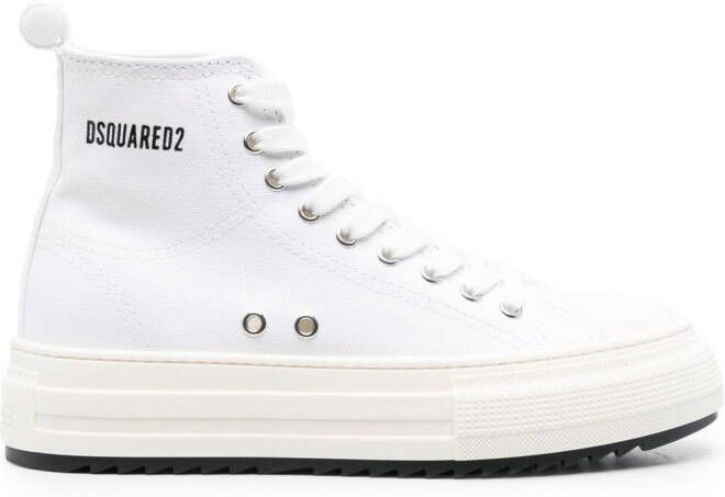 DSQUARED2 Berlin platform-sole high-top sneakers White