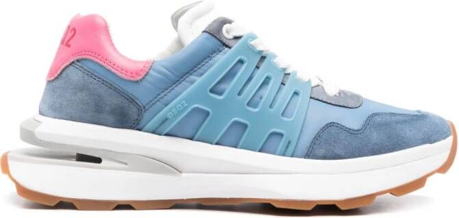 DSQUARED2 Slash leather sneakers Blue