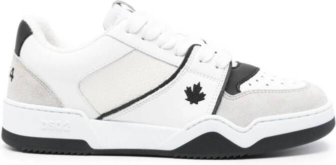 DSQUARED2 Spiker leather sneakers Neutrals