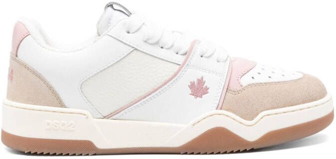 DSQUARED2 Spiker leather sneakers White