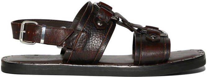 DSQUARED2 stud-detail calf-leather sandals Brown