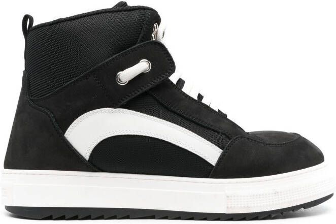 DSQUARED2 two-tone high-top sneakers Black