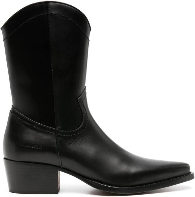 DSQUARED2 Western leather ankle boots Black