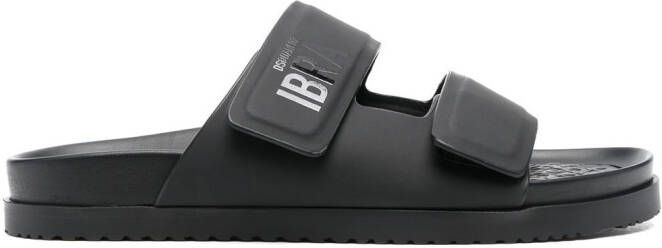 DSQUARED2 x Ibrahimović leather slides Black