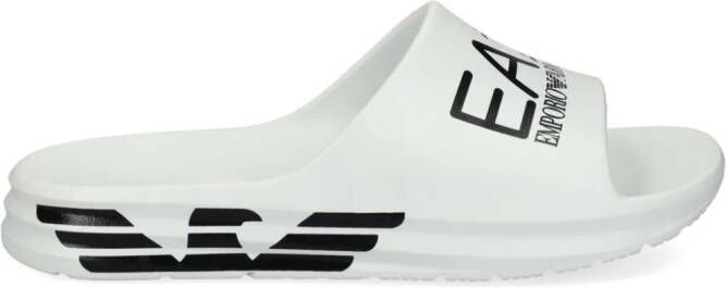 Ea7 Emporio Armani Crusher Distance logo-print slides White