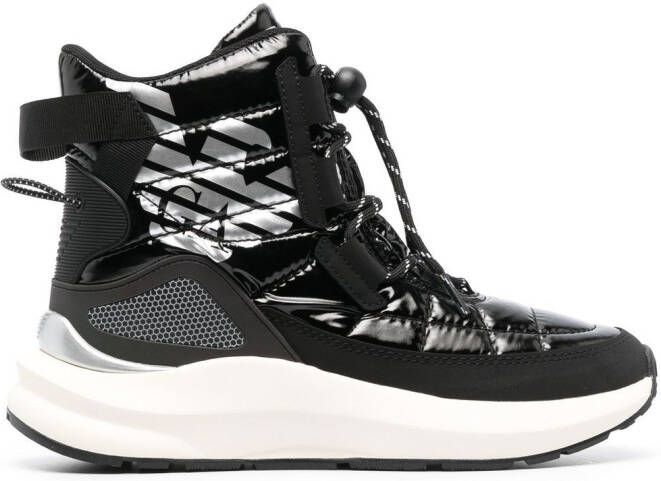 Ea7 Emporio Armani Mountain quilted high-top sneakers Black