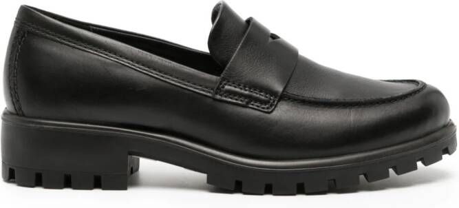 ECCO Modtray leather loafers Black