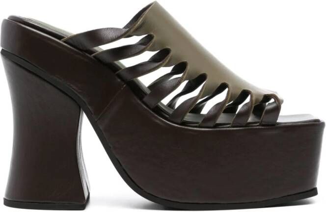 Eckhaus Latta 135mm twist-detail sandals Green