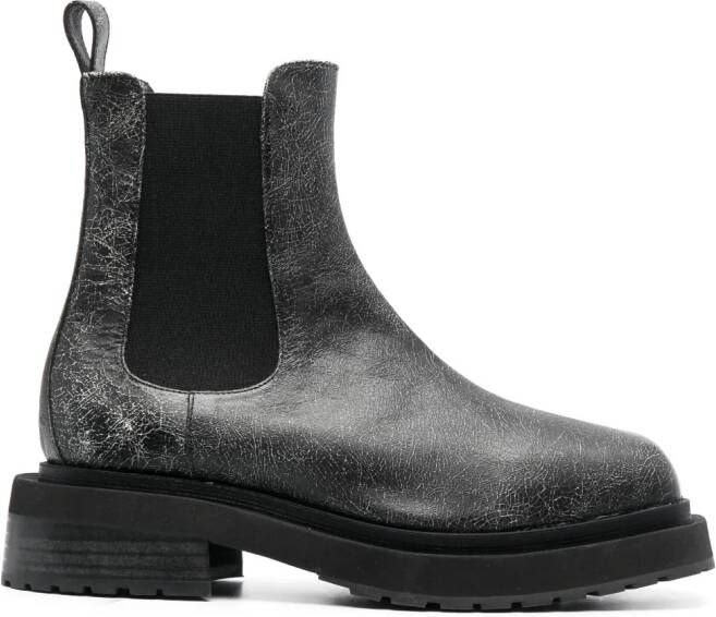 Eckhaus Latta Mike cracked-effect Chelsea boots White