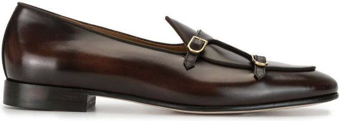 Edhen Milano Brera double-strap loafers Brown