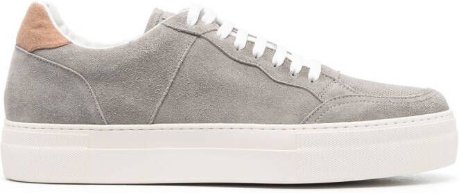 Eleventy suede lace-up sneakers Grey
