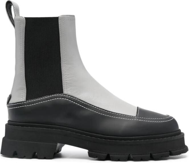 Emporio Armani 55mm panelled ankle boots Black