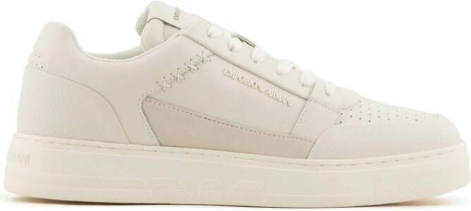 Emporio Armani ASV regenerated leather low-top sneakers White