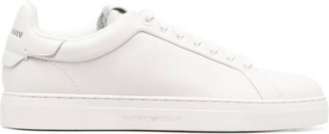 Emporio Armani logo-print lace-up sneakers White
