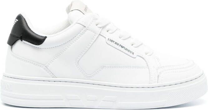 Emporio Armani logo-print low-top sneakers White