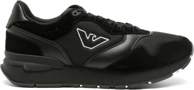 Emporio Armani mesh-panel low-top sneakers Black