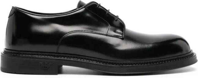 Emporio Armani panelled 35mm lace-up derby shoes Black