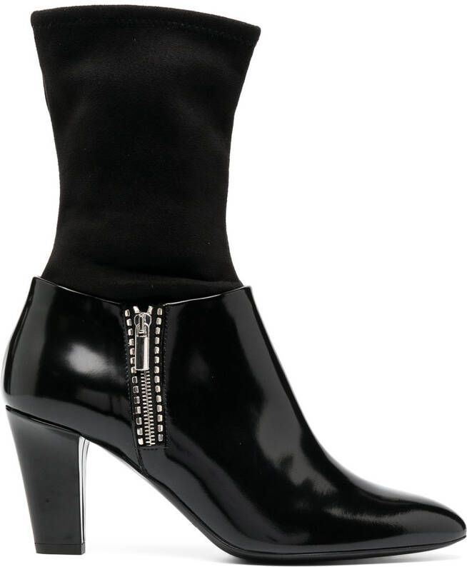Emporio Armani sock ankle boots Black