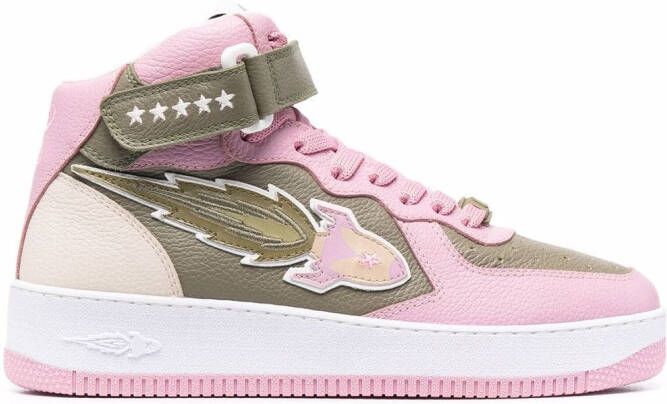 Enterprise Japan EJ Rocket mid-high lace-up sneakers Pink