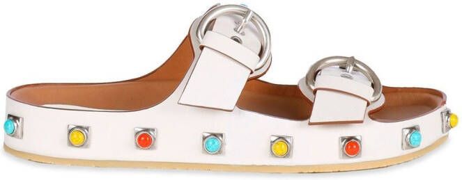 ETRO stone-embellished strappy sandals White