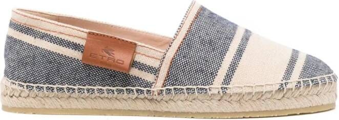 ETRO striped canvas espadrilles Blue