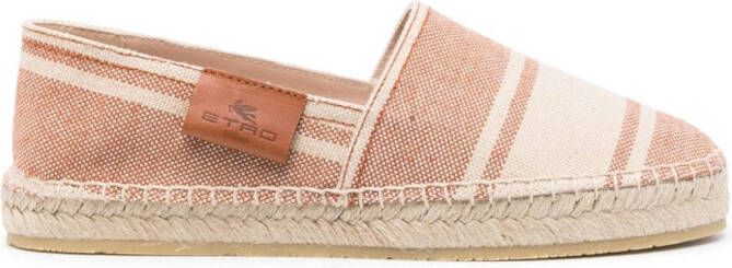 ETRO striped canvas espadrilles Neutrals