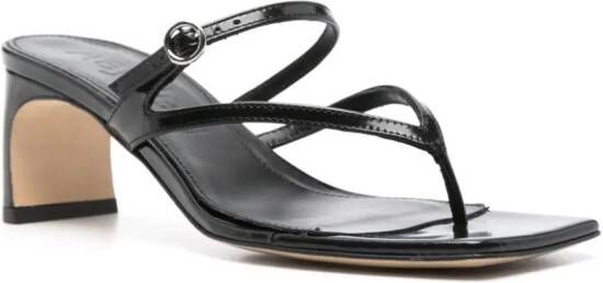 Aeyde Giselle 55mm leather sandals Black