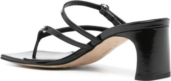 Aeyde Giselle 55mm leather sandals Black