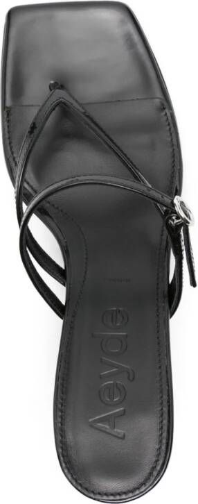 Aeyde Giselle 55mm leather sandals Black