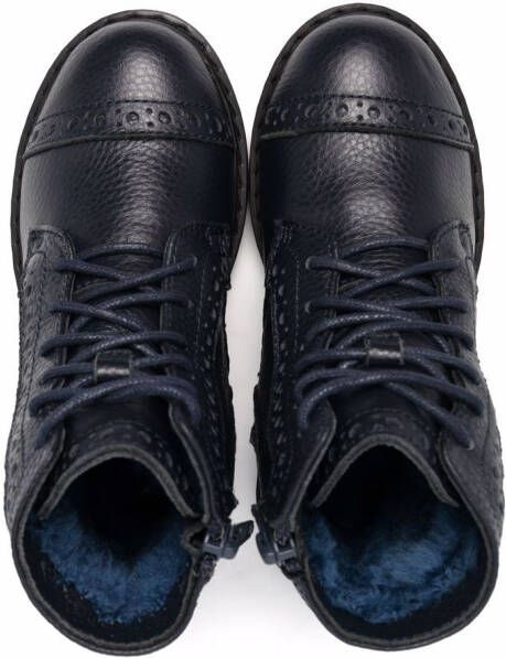 Age of Innocence Gents lace-up leather ankle boots Blue