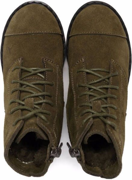 Age of Innocence Gents lace-up suede ankle boots Green