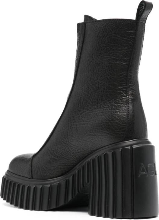 AGL Tiggy 115mm leather ankle boots Black