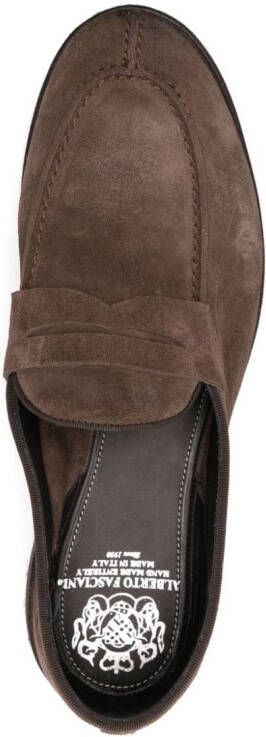 Alberto Fasciani Homer suede loafers Brown