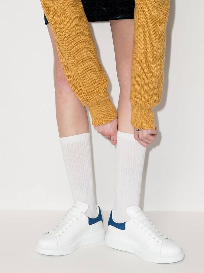 Alexander McQueen Wmns Oversized Sneaker "Paris Blue" White - Picture 2