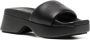 Alexander Wang Float logo-debossed platform slides Black - Thumbnail 2