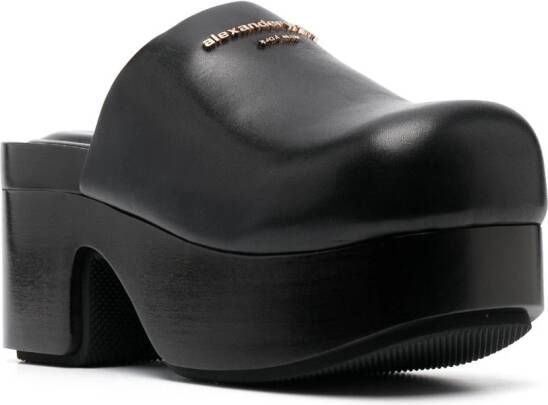 Alexander Wang Zoe 85mm leather mules Black