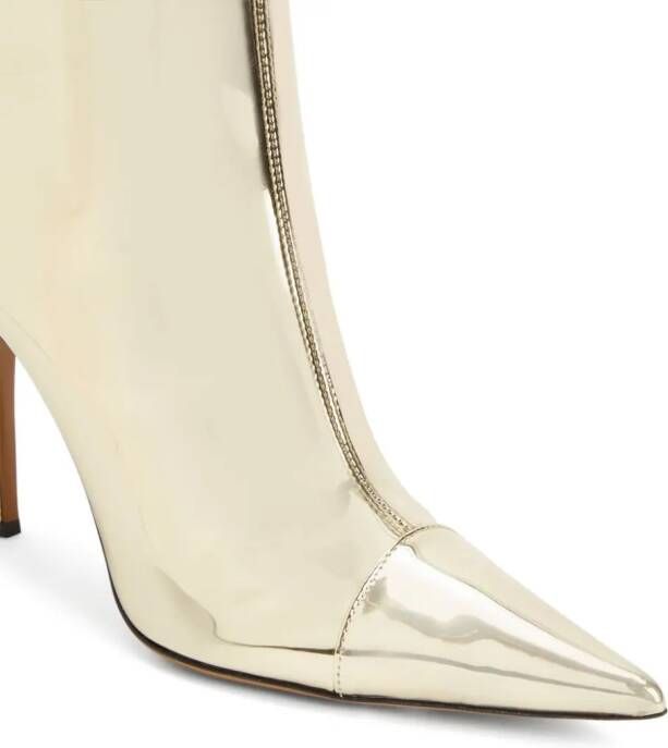 Alexandre Vauthier 105mm metallic knee-high boots Gold
