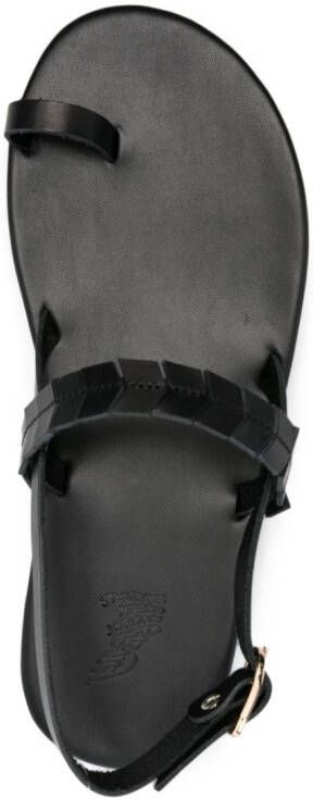 Ancient Greek Sandals Kamara leather sandals Black