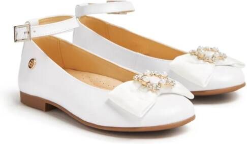 ANDANINES bow-embellished ballerina shoes White