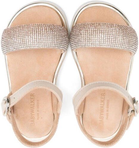 BabyWalker crystal-embellished sandals Neutrals