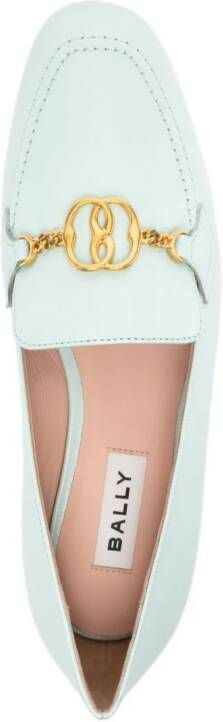 Bally Daily Emblem leather loafers Green