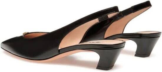 Bally Sylt 45mm slingback leather pumps Black