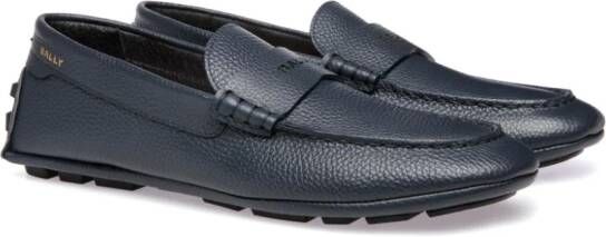 Bally Kerbs Driver in Grained Leather wide foot morphology Black