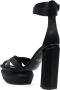 Balmain Ava 130mm satin platform sandals Black - Thumbnail 2
