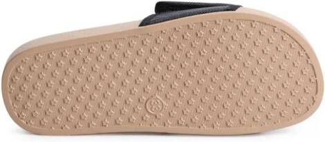 BOSS Kidswear logo-print slides Black