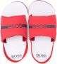 BOSS Kidswear logo-print touch-strap sandals Red - Thumbnail 3