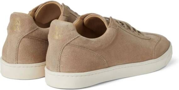 Brunello Cucinelli almond-toe leather sneakers Brown