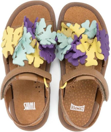 Camper Kids Bicho Twins leather sandals Brown