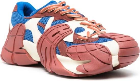 CamperLab Tor ta panelled mesh sneakers Red