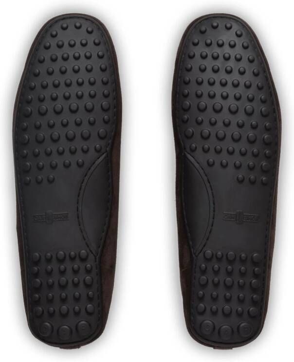 Car Shoe suede driving boots Brown